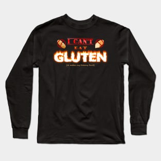 I can&#39;t eat gluten it makes my tummy hurt gluten intolerant celiac meme Long Sleeve T-Shirt